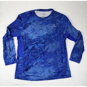 Realtree Fishing Long Sleeve Performance Shirt Blue Camo Size 2XL